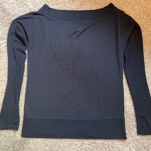 Athleta Studio Barre off shoulder sweatshirt Black